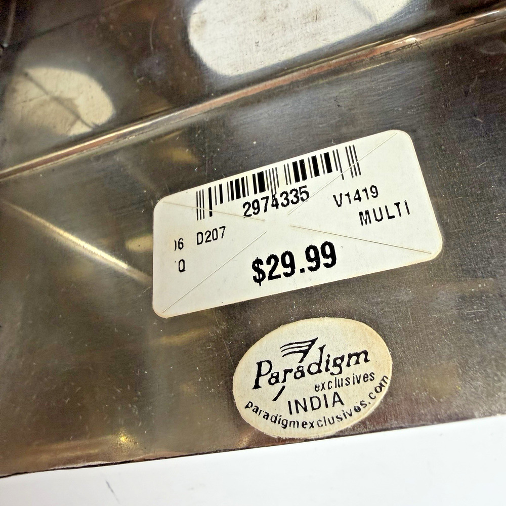 Vintage Paradigm Exclusives India Stainless Steel Shell Inlay Tissue Holder - Picture 8 of 13